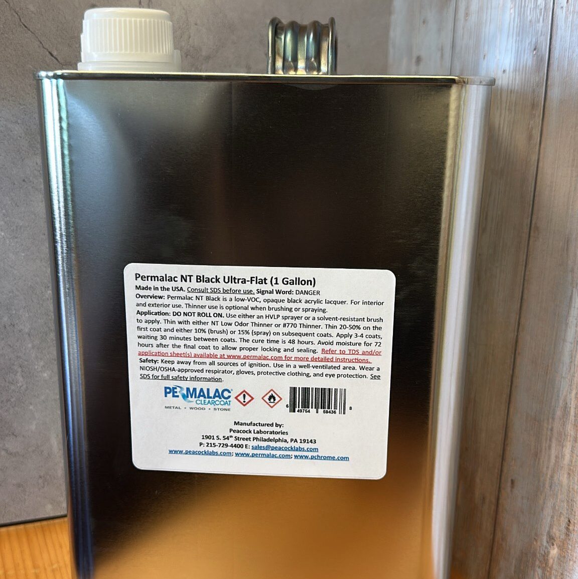 Permalac NT Black Ultra-Flat (1 Gallon)