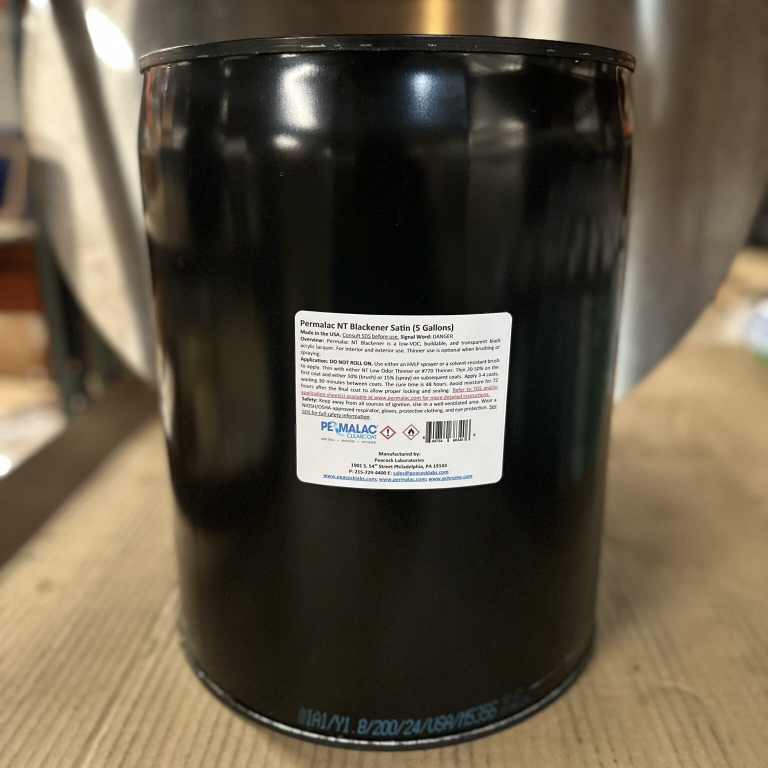 Permalac NT Blackener Satin (5 Gallons)